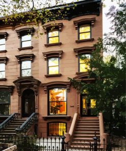 Brownstone Townhouse In New Jersey paint by numbers