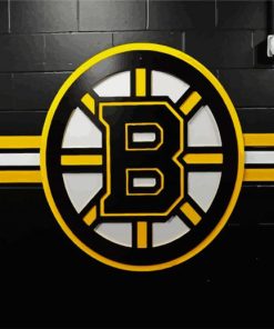 Bruins Ice Hockey Leam Logo paint by numbers