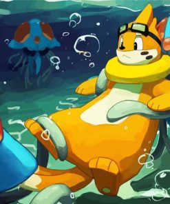 Buizel In Water paint by number