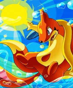 Buizel Pokemon Anime paint by number