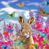 Bunny Rabbit And Butterflies paint by number