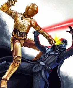 C3po And Darth Vader paint by number