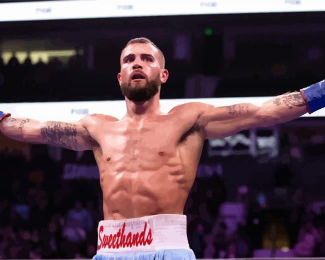 Caleb Plant Boxer paint by numbers
