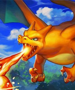 Charizard Pokemon paint by numbers