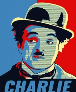 Charlie Chapline Poster paint by number