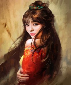 Chinese Girl paint by number