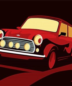 Classic Mini Cooper Pop Art paint by numbers