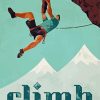 Climber Girl Poster paint by numbers