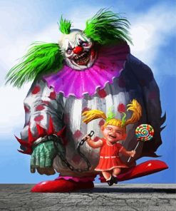 Clown And Girl paint by number