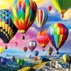 Colorful Airballons Up paint by numbers