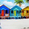 Colorful Beachhouses paint by number