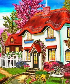 Cottage House paint by number