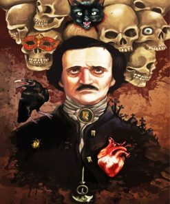 Creepy Allan Poe paint by numbers