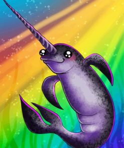 Cute Narwhal Art paint by numbers