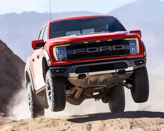 Desert Ford F150 Truck paint by numbers