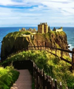 Dunnottar Castle Aberdeen paint by number