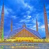 Faisal Masjid Islamabad Pakistan paint by numbers