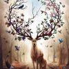 Fantasy Seasons Stag paint by number