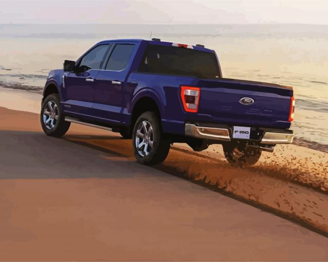 Blue Ford F150 Car paint by numbers