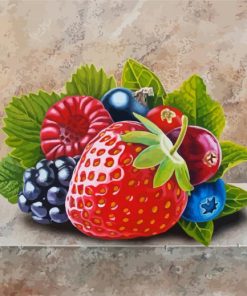 Fresh Berries Fruits paint by numbers