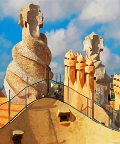 Gaudi Casa Mila Spain paint by number