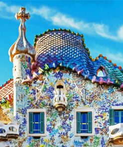 Gaudi Casa Batllo Barcelona paint by number