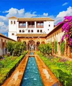 Generalife Spain paint by number