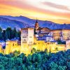 Granada Spain Alhambra Palace paint by number
