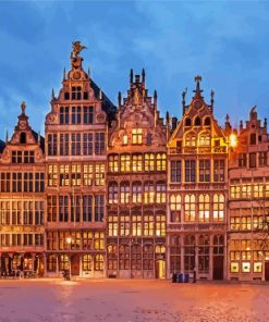 Guild Houses Belgium paint by numbers