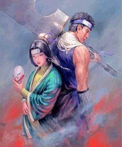 Haku And Zabuza paint by number