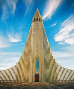 Hallgrimskirkja reykjavik iceland paint by numbers