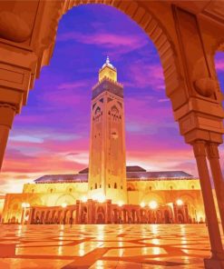 Hassan II Mosque Casablanca paint by numbers