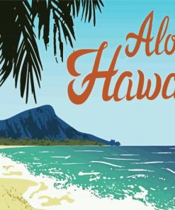 Hawaii Aloha Beach paint by number