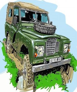 Illustration Land Rover paint by number