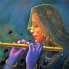 Indian Flute Player paint by number