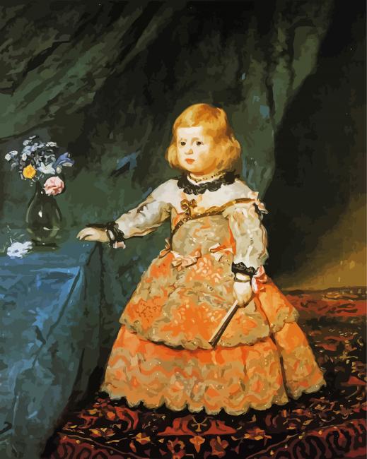 Infanta Margareta Teresa In A Peach Dress By Velazquez paint by number