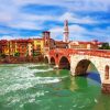 Italy Verona Castelvecchio Bridge paint by number