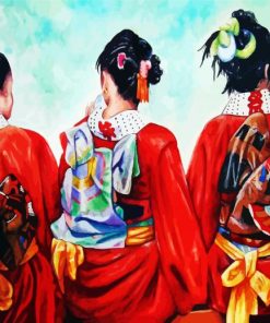 Japanese Kimonos paint by number