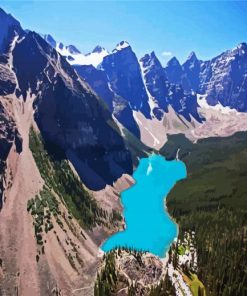 Jasper NationaL Park Canada Landscape paint by number