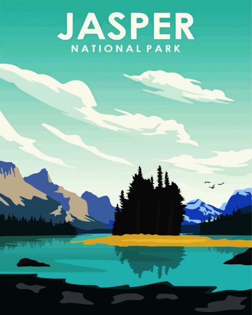 Jasper NationaL Park Poster paint by number