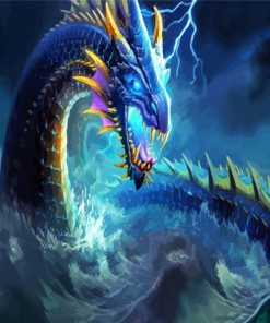 Jormungandr Sea Serpent paint by number