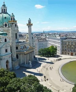 Karlskirche Buildings paint by numbers