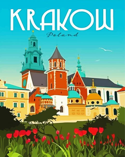 Krakow Poland paint by number