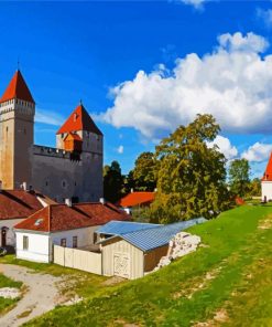 Uressaare Castle Estonia paint by number