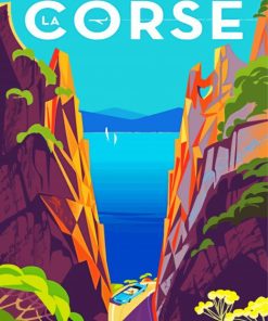 La Corse Poster paint by number