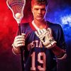 Lacrosse Player Art paint by number
