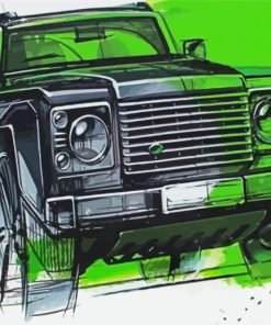 Land Rover Car Art paint by number