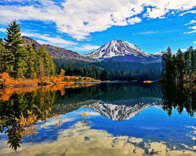 Lassen Volcanic National Park Valletta paint by number