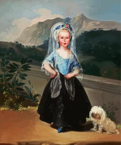 Little Girl With Havanese paint by number