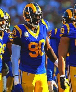 Los Angeles Rams Football Team paint by numbers